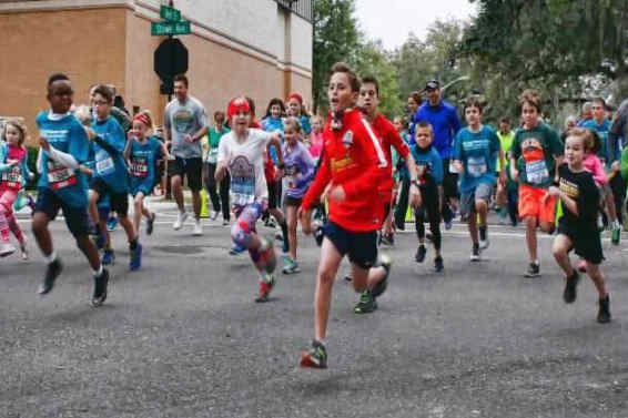 Students running