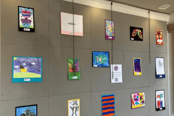 GEDS Art hung at Orange Park library